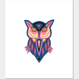 ORNAMENTAL Owl Painting Posters and Art